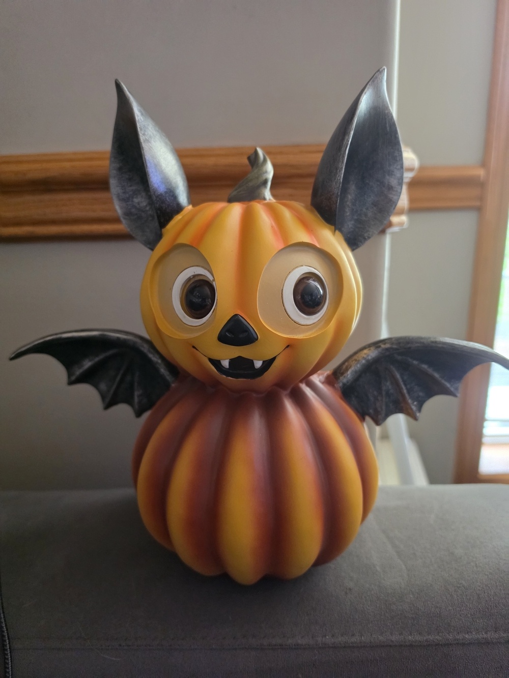 Halloween Pumpkin Bat Figurine